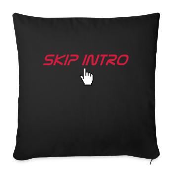 skip intro - Housse de coussin décorative 45 x 45 cm - noir - Devant