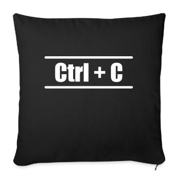 Ctrl C Ctrl V Parents Child Family Partner Look - Sofa pillowcase 17,3'' x 17,3'' (45 x 45 cm) - black - Front