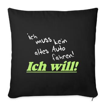Auto Tuning Schrauber Kult Shirt, Altes Auto (25) - Sofakissenbezug 45 x 45 cm - Schwarz - Vorne