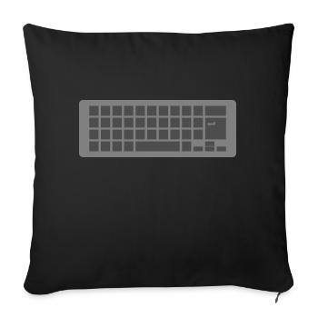 Computer keyboard keyboard - Sofa pillowcase 17,3'' x 17,3'' (45 x 45 cm) - black - Front