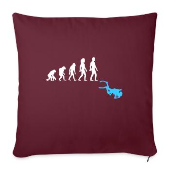 Tauchen Taucher Evolution - Sofakissenbezug 45 x 45 cm - Burgunderrot - Vorne