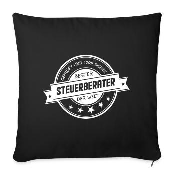 Steuerberater - Sofakissenbezug 45 x 45 cm - Schwarz - Vorne