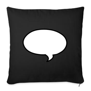 Bulles Speech bubble bulle - Housse de coussin décorative 45 x 45 cm - noir - Devant