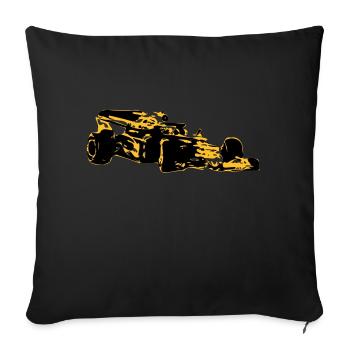 Race car - Sofa pillowcase 17,3'' x 17,3'' (45 x 45 cm) - black - Front