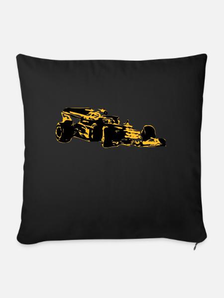 Rennwagen - Sofakissenbezug 45 x 45 cm - Schwarz
