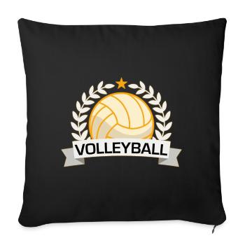 Insigne de la victoire en volley-ball - Housse de coussin décorative 45 x 45 cm - noir - Devant
