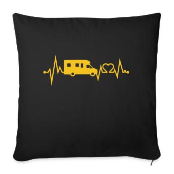 Fun Camping CAMPING ECG Caravan Motorhome - Sofa pillowcase 17,3'' x 17,3'' (45 x 45 cm) - black - Front
