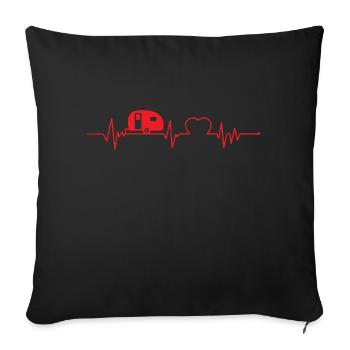 Fun Camping CAMPING ECG Caravan Motorhome - Sofa pillowcase 17,3'' x 17,3'' (45 x 45 cm) - black - Front