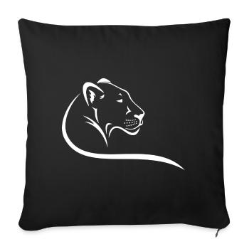 Lionne - Housse de coussin décorative 45 x 45 cm - noir - Devant