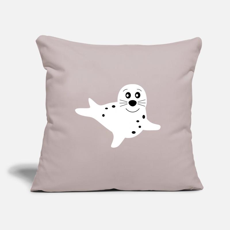 phoque phoque blanc phoques phoques animaux Housse de coussin décorative 45 x 45 cm
