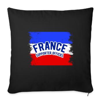 Supporter de France - Sofakissenbezug 45 x 45 cm - Schwarz - Vorne
