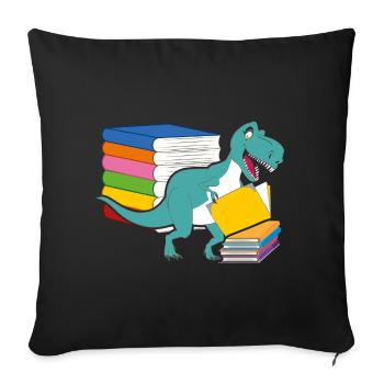 Livres de dinosaures Futur paléontologue Dinosaures - Housse de coussin décorative 45 x 45 cm - noir - Devant
