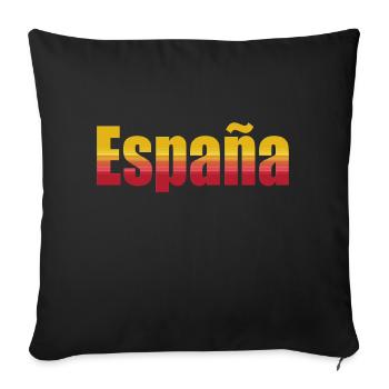 Coupe du monde en Espagne - Housse de coussin décorative 45 x 45 cm - noir - Devant