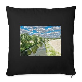 Bodeblick - Sofa pillowcase 17,3'' x 17,3'' (45 x 45 cm) - black - Front