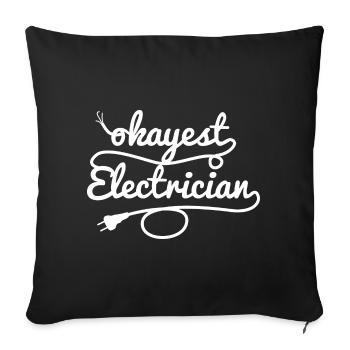 Mediocre electrician - Sofa pillowcase 17,3'' x 17,3'' (45 x 45 cm) - black - Front