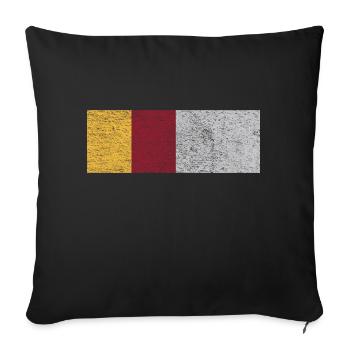 Drapeau des Roms - Housse de coussin décorative 45 x 45 cm - noir - Devant