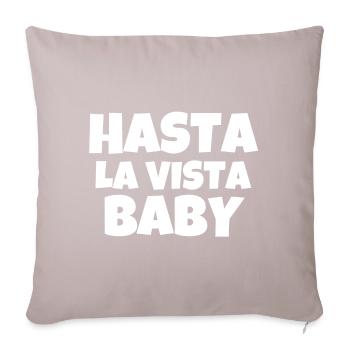 hasta la vista baby, film, cinéma - Housse de coussin décorative 45 x 45 cm - taupe clair - Devant