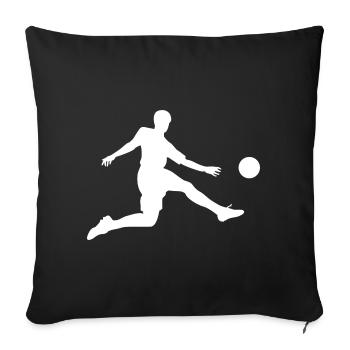 Football players Footballers Playing football - Sofa pillowcase 17,3'' x 17,3'' (45 x 45 cm) - black - Front
