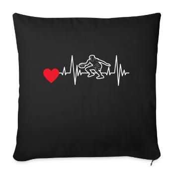 Club de basket-ball Joueurs de basket-ball Amateurs de basket-ball - Housse de coussin décorative 45 x 45 cm - noir - Devant