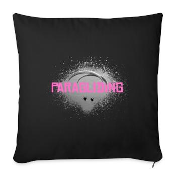 Gliding Into Sunset pink - Sofa pillowcase 17,3'' x 17,3'' (45 x 45 cm) - black - Front