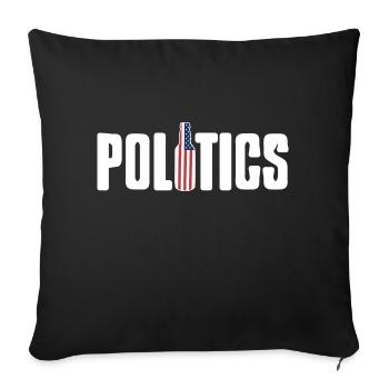 POLITIQUE Impressionnant Patriotic Beer Lover Designs - Housse de coussin décorative 45 x 45 cm - noir - Devant