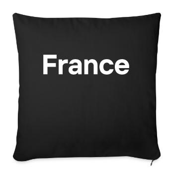 France - Housse de coussin décorative 45 x 45 cm - noir - Devant