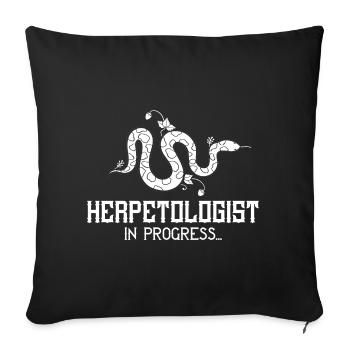 Herpetology Reptiles Herpetologist Lizards - Sofa pillowcase 17,3'' x 17,3'' (45 x 45 cm) - black - Front