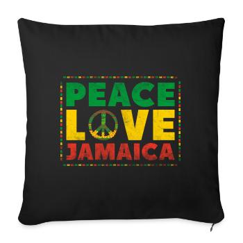 Jamaica Jamaica Love - Sofa pillowcase 17,3'' x 17,3'' (45 x 45 cm) - black - Front