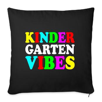 kindergarten vibes - Housse de coussin décorative 45 x 45 cm - noir - Devant