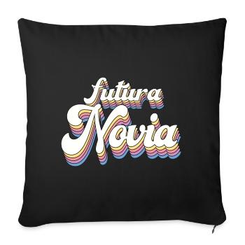 Futura Novia Girlfriend Engagement Wedding Gift - Sofa pillowcase 17,3'' x 17,3'' (45 x 45 cm) - black - Front