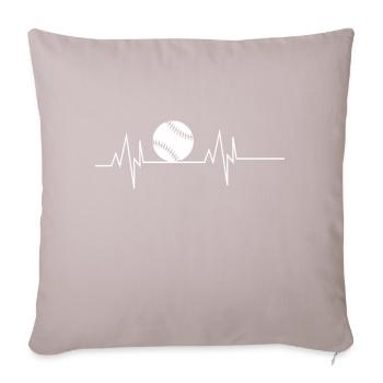Softball Heartbeat - Housse de coussin décorative 45 x 45 cm - taupe clair - Devant