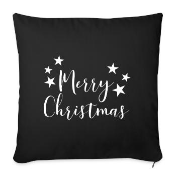 Merry Christmas Design - Sofa pillowcase 17,3'' x 17,3'' (45 x 45 cm) - black - Front