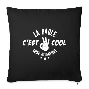 La baule c est cool - Housse de coussin décorative 45 x 45 cm - noir - Devant
