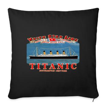 TITANIC CREATION Louis RUNEMBERG © Adagp - Sofa pillowcase 17,3'' x 17,3'' (45 x 45 cm) - black - Front