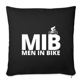 cycling, cyclist, cycling fan - Sofa pillowcase 17,3'' x 17,3'' (45 x 45 cm) - black - Front