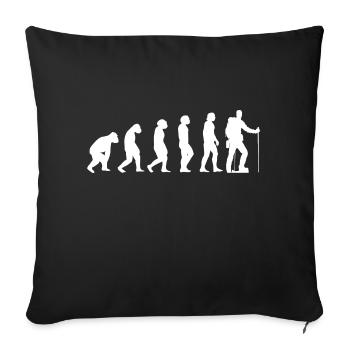 Hiking Mountains Climbing Mountain Mountaineering Bouldering - Sofa pillowcase 17,3'' x 17,3'' (45 x 45 cm) - black - Front