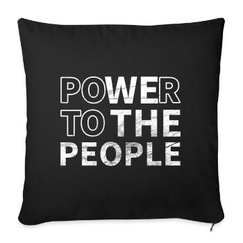 Le pouvoir au peuple - Nous le peuple - Housse de coussin décorative 45 x 45 cm - noir - Devant