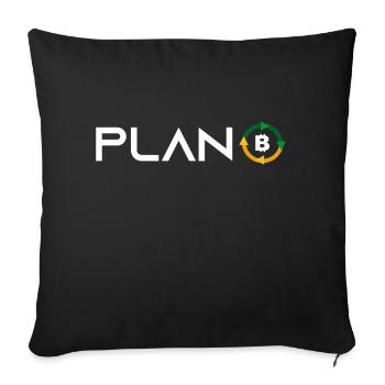 Bitcoin Trading Crypto Aktien - Sofakissenbezug 45 x 45 cm - Schwarz - Vorne