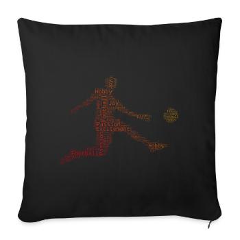 Women's Football Football Men's Football Games - Sofa pillowcase 17,3'' x 17,3'' (45 x 45 cm) - black - Front