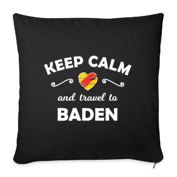 The trip to Badnerland - Sofa pillowcase 17,3'' x 17,3'' (45 x 45 cm) - black - Front