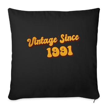 Vintage since 1991 32 Years Old - Groovy 32nd - Sofa pillowcase 17,3'' x 17,3'' (45 x 45 cm) - black - Front