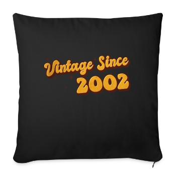 Millésime depuis 2002 21 ans - Groovy 21ème - Housse de coussin décorative 45 x 45 cm - noir - Devant
