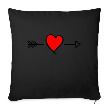 heart - Sofakissenbezug 45 x 45 cm - Schwarz - Vorne