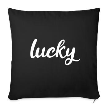 Lucky - Sofa pillowcase 17,3'' x 17,3'' (45 x 45 cm) - black - Front