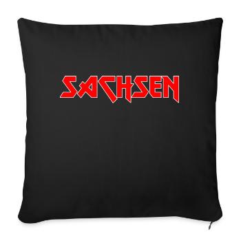 Fashionable home SACHSEN Metal-Design - Sofa pillowcase 17,3'' x 17,3'' (45 x 45 cm) - black - Front
