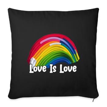 Prideful Skies LGBTQ gay pride Rainbow Love - Sofakissenbezug 45 x 45 cm - Schwarz - Vorne
