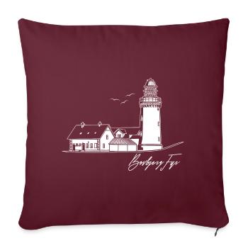 Danemark Bovbjerg Fyr Lighthouse Holiday - Housse de coussin décorative 45 x 45 cm - bordeaux - Devant