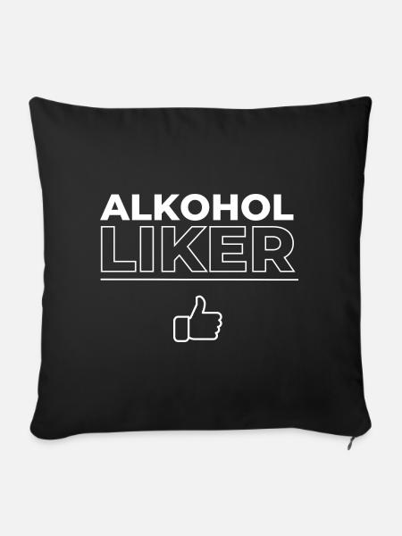Alkohol LIKER - Sofakissenbezug 45 x 45 cm - Schwarz