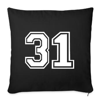 31 - Sofa pillowcase 17,3'' x 17,3'' (45 x 45 cm) - black - Front