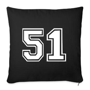 51 - Housse de coussin décorative 45 x 45 cm - noir - Devant